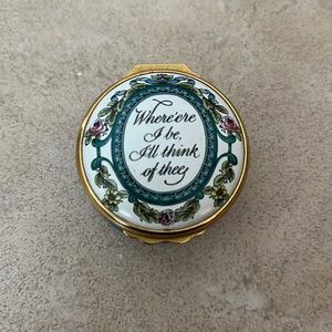 Halcyon Days vintage enamel box for rings or pills